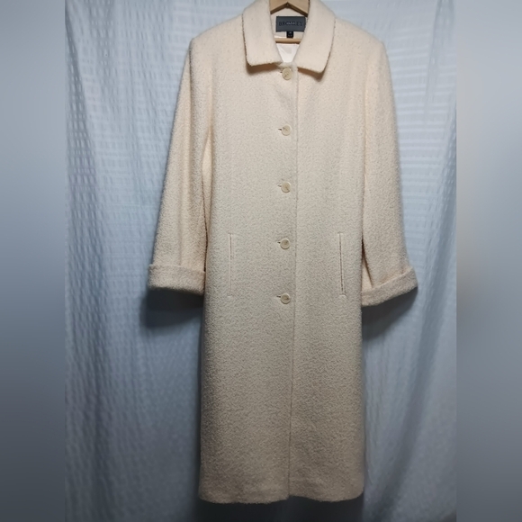 Bromley Collection Wool blend Ladies long Button Down Coat. Size 10 - Picture 2 of 9